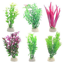 Load image into Gallery viewer, Kapoor pets Aquarium Artificial/Plastic Plant 6 in 1 for Decoration - 9 cm Height ( 4 INCH Plant SMAL) L
